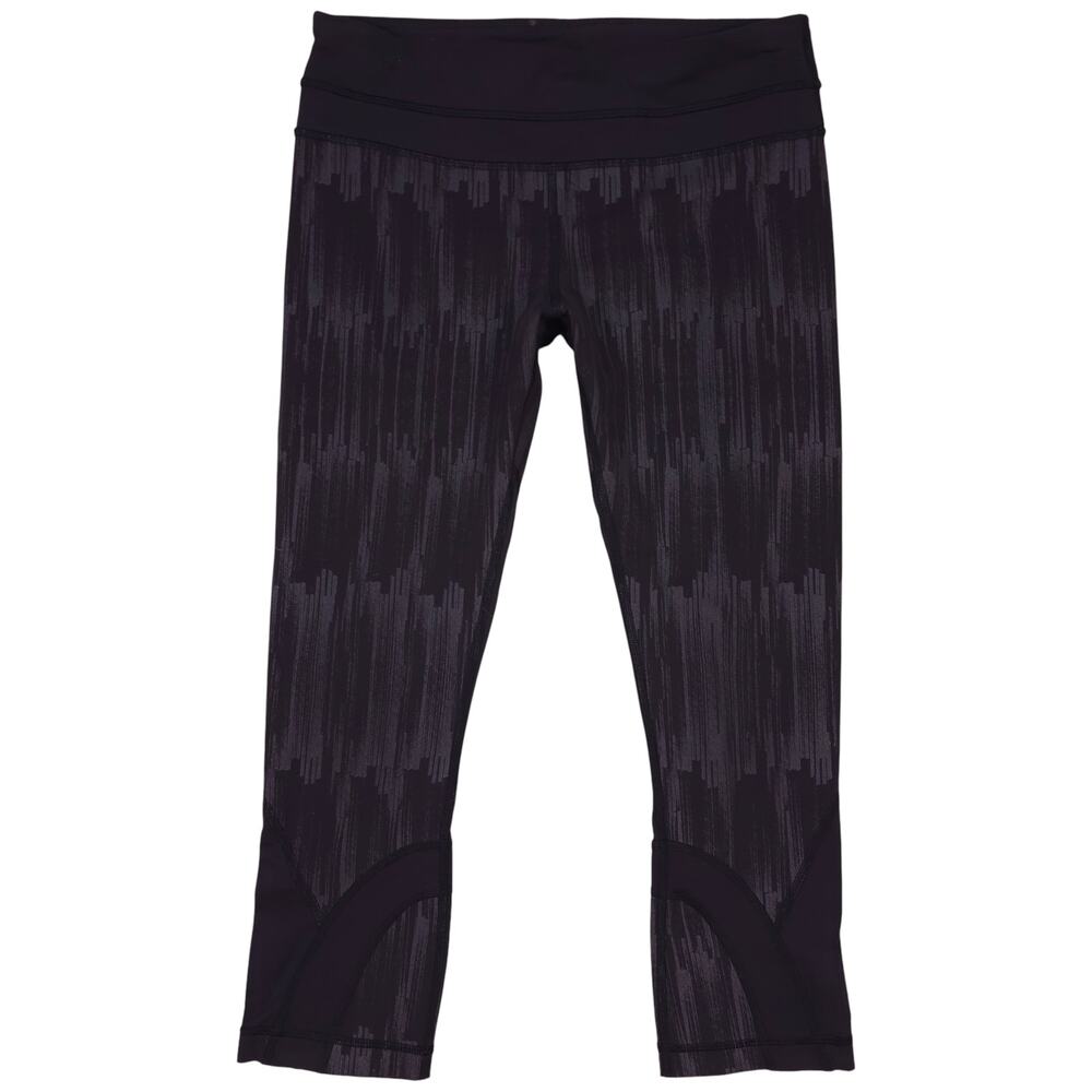Lululemon Run Inspire Crop II Full-On Luxtreme Black Gray 6